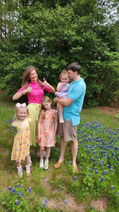 Kaci Koviak and family pose for Easter photos