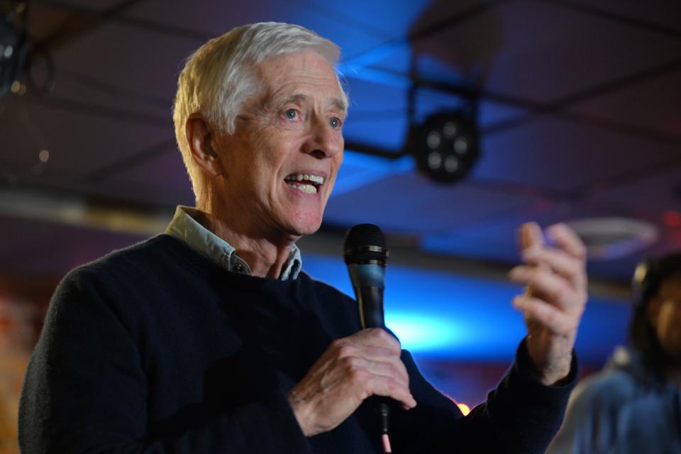 Rocky Anderson talks to his supporters gathered at a watch party in Salt Lake City on Tuesday, Nov. 21, 2023. | Scott G Winterton, Deseret News