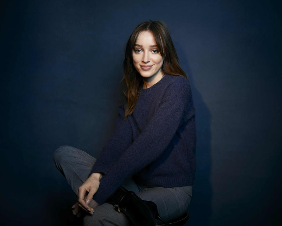 Phoebe Dynevor poses for a portrait to promote the film "Fair Play" at the Latinx House during the Sundance Film Festival on Saturday, Jan. 21, 2023, in Park City, Utah. (Photo by Taylor Jewell/Invision/AP)