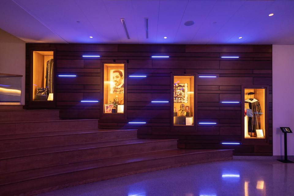 All four museum cases honoring the legacy of Dr. Bobby Jones at the National Museum of African American Music