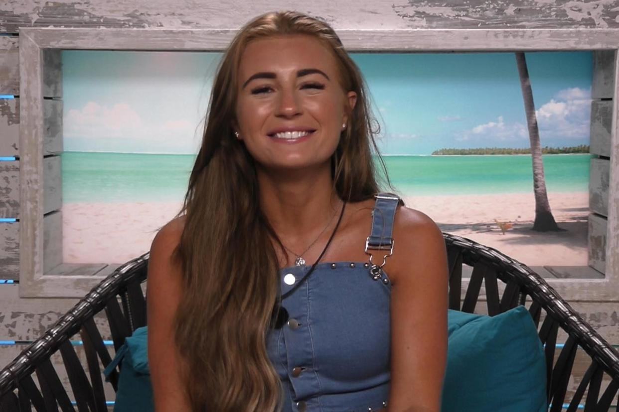 Frustrated: Dani Dyer admitted Alex George is proving a tough student: ITV