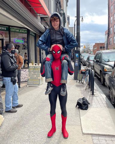 <p>Tom Holland Instagram</p> Tom Holland and Harry Holland