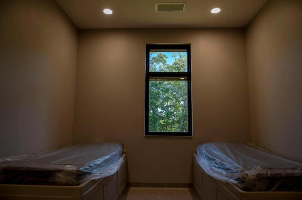 One of the eight rooms that is accommodated with two beds at the Treatment and Recovery Center in Lawrence on Wednesday, July 20, 2022. Douglas County will soon open its center to the public, though there is no official date, the facility will provide treatment for those in need of mental health resources.