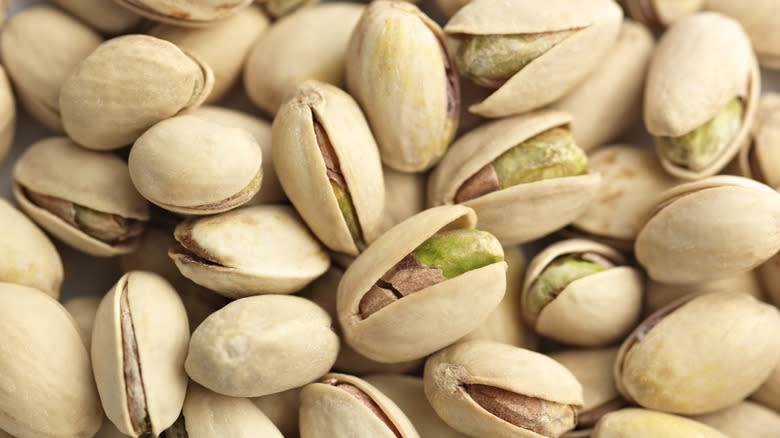 cluster of pistachios