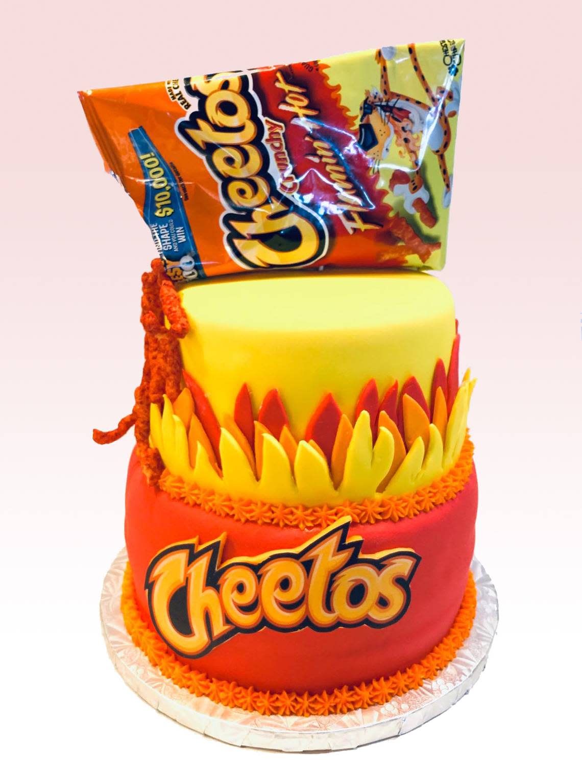 Flamin’ Hot Cheetos themed cake from Delicakes by Angelica Courtesy: Delicakes by Angelica special occasion gallery