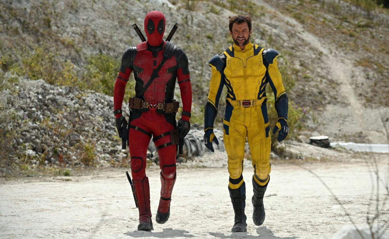  Ryan Reynolds as Deadpool and Hugh Jackman as Wolverine in the third Deadpool movie, now officially revealed to be titled Deadpool and Wolverine. 