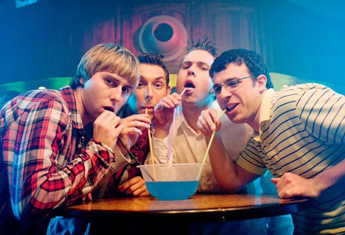 The four hapless friends in ‘The Inbetweeners Movie’ (Film4 Productions)