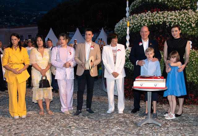 <p>Pierre Villard/SC Pool - Corbis/Corbis via Getty</p> Pauline Ducruet, Marie Chevallier, Camille Gottlieb, Louis Ducruet, Princess Stephanie of Monaco, Prince Albert II of Monaco, Prince Jacques of Monaco, Princess Gabriella of Monaco and Princess Charlene of Monaco attend the celebration of the centenary of the birth of Prince Rainier III on May 31, 2023.