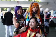 Cosplayers outside the event area. (Photo: Sharlene Sankaran/Yahoo Singapore)