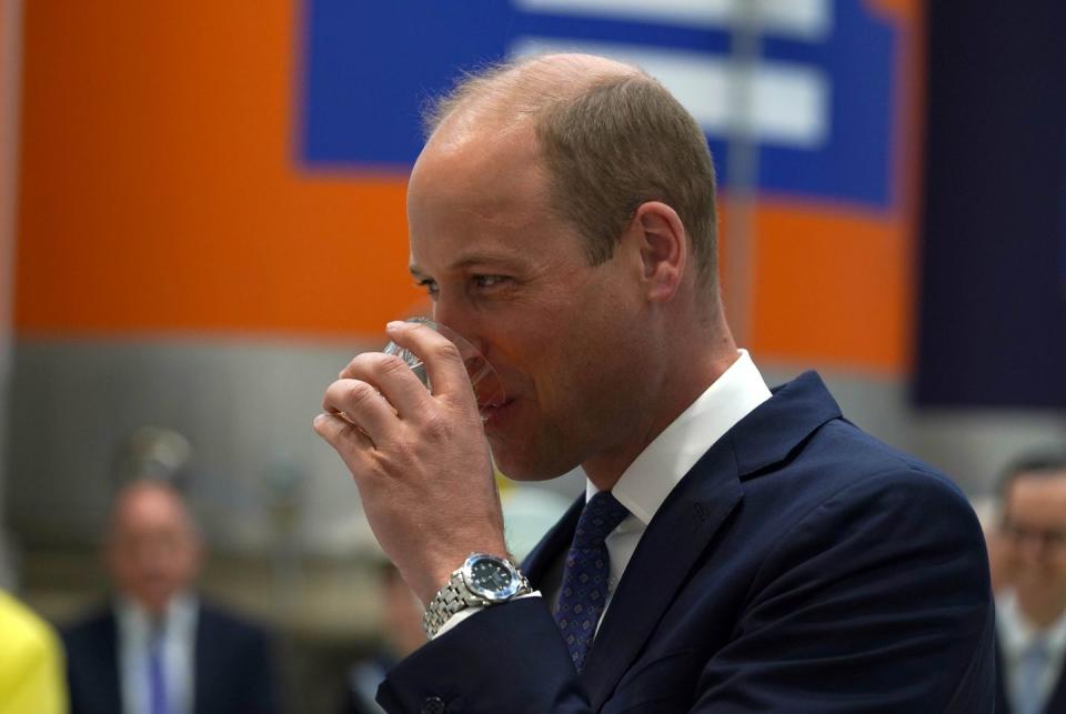 Prince William Honors Warship Construction Workers at the BAE Systems Shipyard in Glasgow