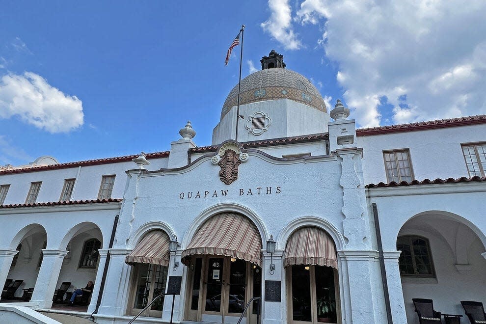 Take a winter dip in the Quapaw Baths on Bathhouse Row in Hot Springs National Park