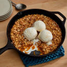 <p>This cozy dessert features all the flavors you know and love in a pumpkin pie, but without the hassle of rolling a crust. The creamy pumpkin filling is complemented by the warm spices in the pumpkin pie spice blend and maple syrup. Oats and pecans add a lovely crunch to the topping. Serve warm with whipped cream or vanilla ice cream.</p> <p> <a href="https://www.eatingwell.com/recipe/8005335/pumpkin-pie-crisp/" rel="nofollow noopener" target="_blank" data-ylk="slk:View Recipe;elm:context_link;itc:0;sec:content-canvas" class="link ">View Recipe</a></p>