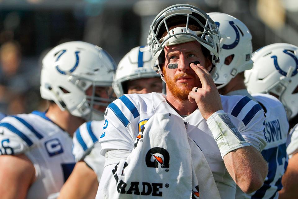 Carson Wentz threw 27 touchdowns to seven interceptions with the Indianapolis Colts in 2021, but his play down the stretch convinced the franchise it was time to move on.