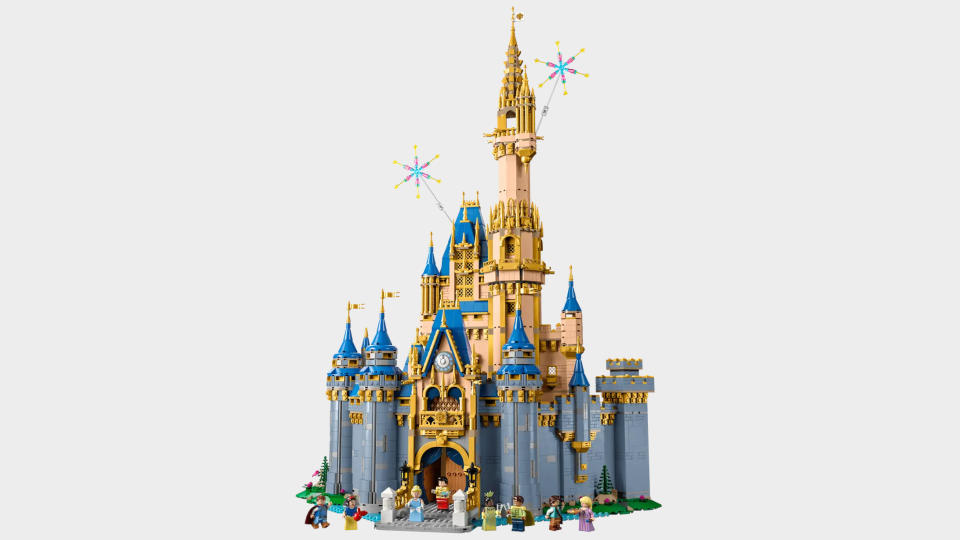 Lego Disney Castle on a plain background