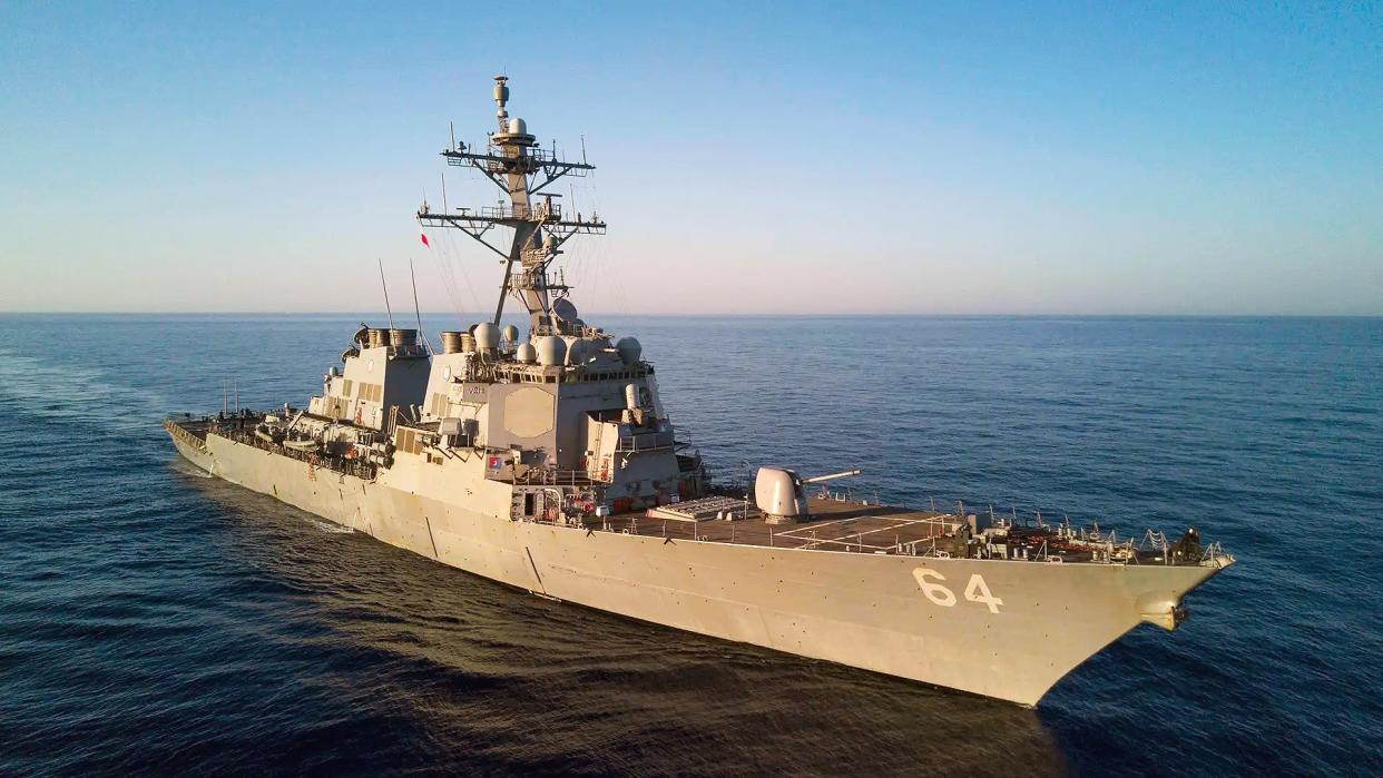 The USS Carney downed two more Houthi drones Sunday in the Red Sea.