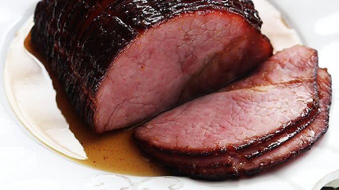 slow cooker glazed ham