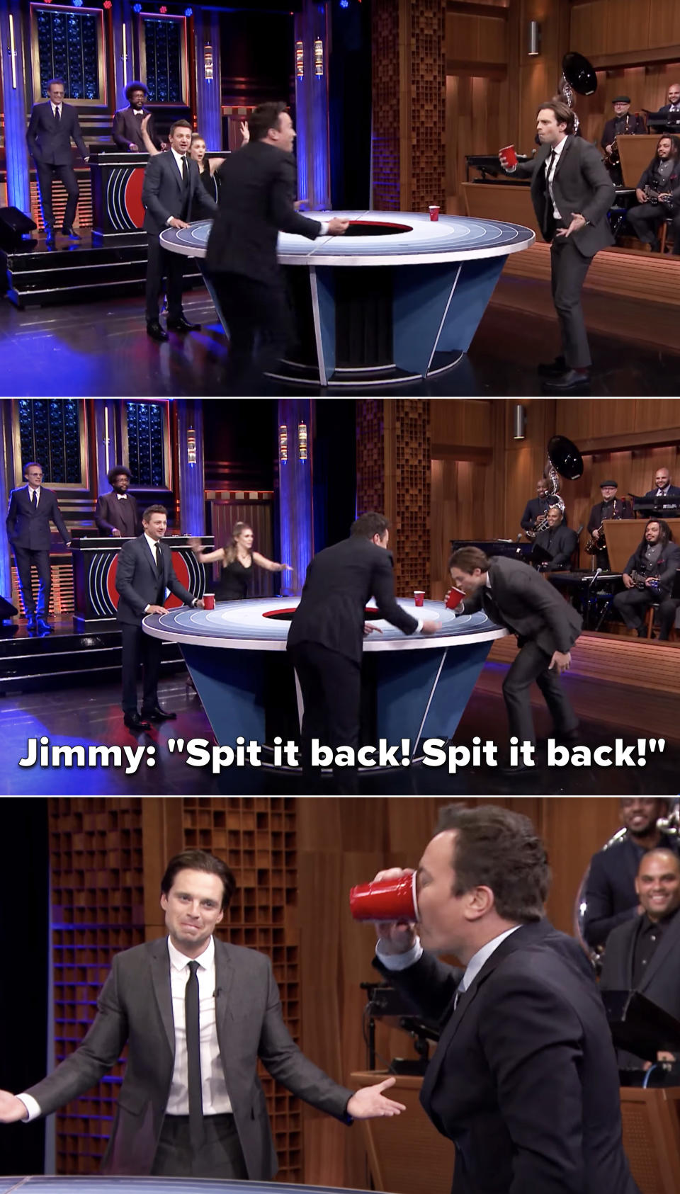 Jimmy shouting at Sebastian, "Spit it back! Spit it back!"