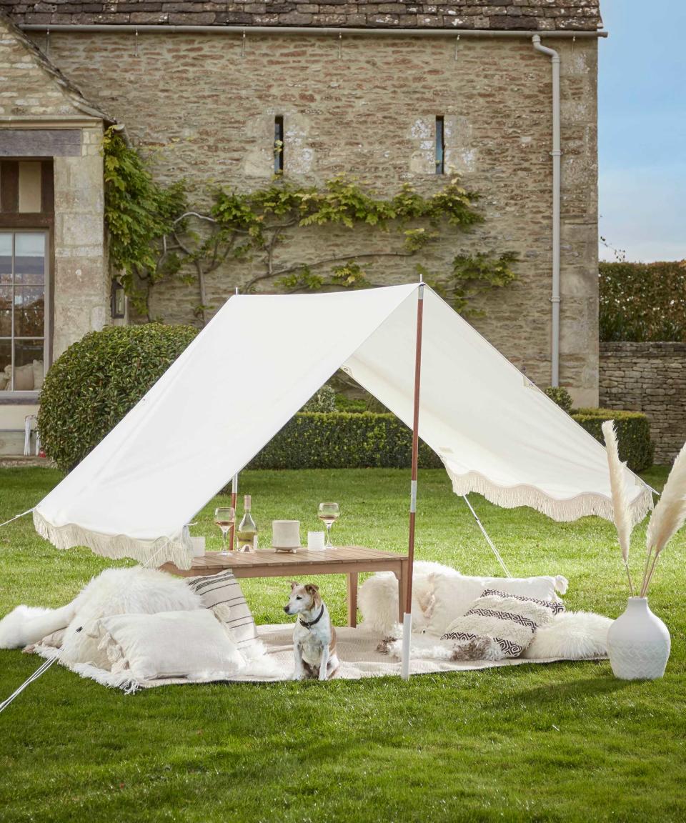 11. Build a shelter for summertime picnics