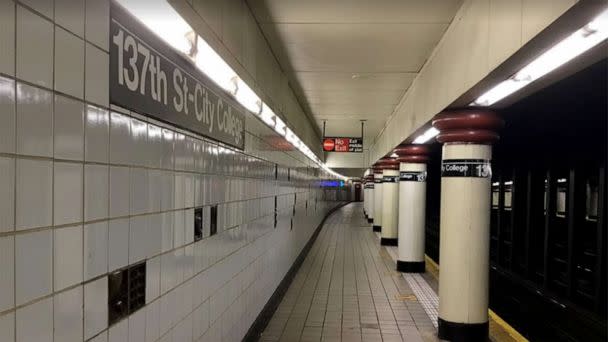 PHOTO: The 137th Street and City College subways station platform is seen in an undated photo. (Google)