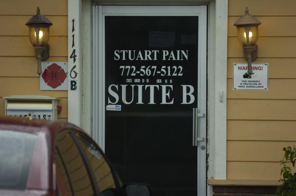 Stuart Pain Management Center, Inc. in Vero Beach was part of a raid involving a multi-agency statewide drug investigation into pain pill clinics that allegedly have been illegally dispensing pain medication such as oxycodone, Indian River County sheriff's officials said.