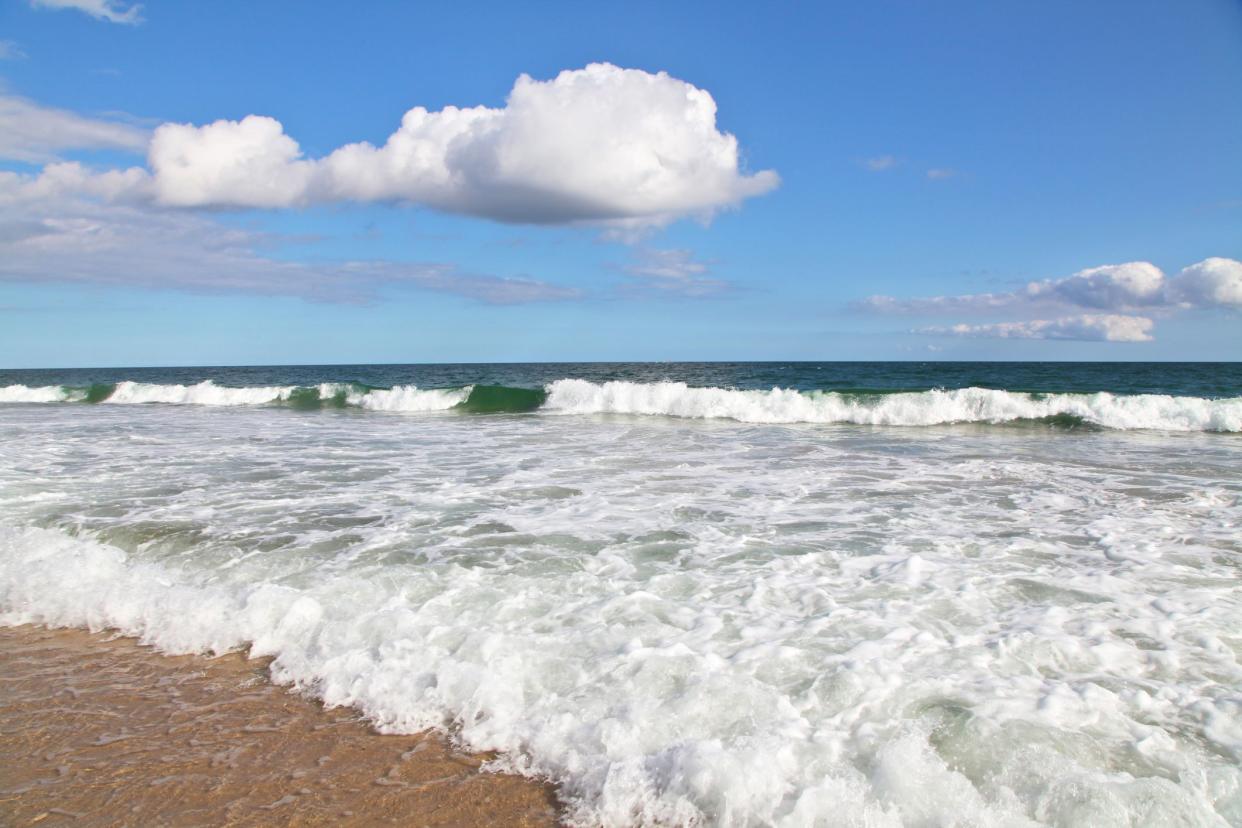 Flying Point Beach located in Watermill, town of Southampton, New York