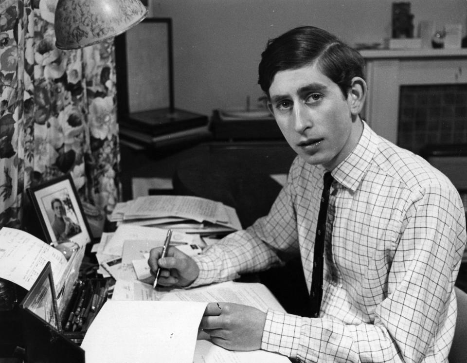 <p>The Old Man of Lochnagar is a 1980 children's book written by the then-Prince of Wales and illustrated by Sir Hugh Casson. It gives a heartwarming glimpse into the imaginary world of the King. </p><p>Pictured: A young Prince Charles seen here in his room at Trinity College when he was an undergraduate</p>