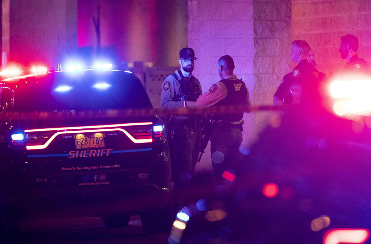 a shooting at the Forum shopping center in east Bend, Ore (Ryan Brennecke / The Bulletin via AP)