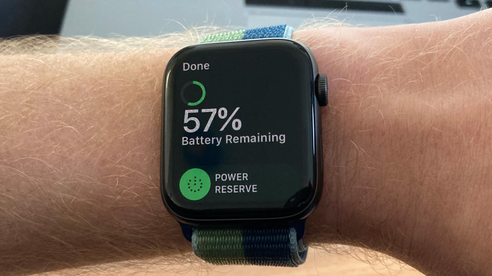 apple watch power reserve turn off