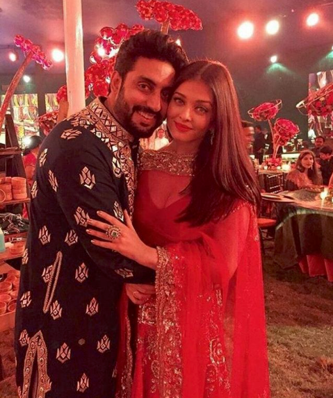 Aishwarya and her husband, Abhishek Bachchan in November 2017. Source: aishwaryaarai/Instagram