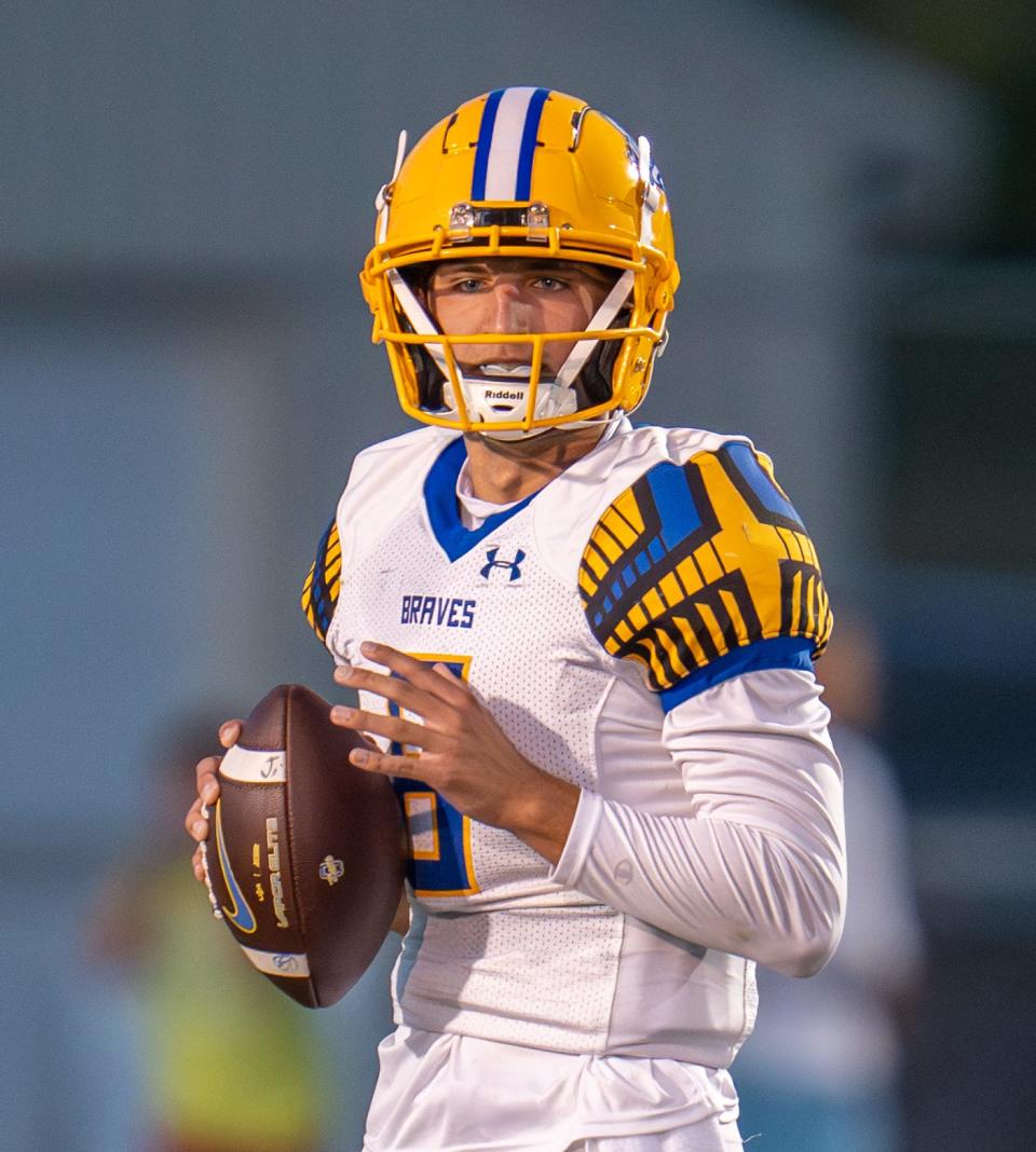 Olentangy's Ethan Grunkemeyer shared OCC-Cardinal Offensive Player of the Year honors with Olentangy Berlin's Harrison Brewster.