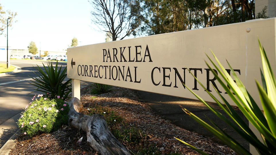 The entry sign, pictured here at Parklea Correctional Centre.