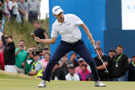 Golf - European Tour - Irish Open - Ballyliffin Golf Club, Ballyliffin, Ireland - July 8, 2018 Scotland's Russell Knox celebrates after winning the 2018 Irish Open Action Images via Reuters/Craig Brough