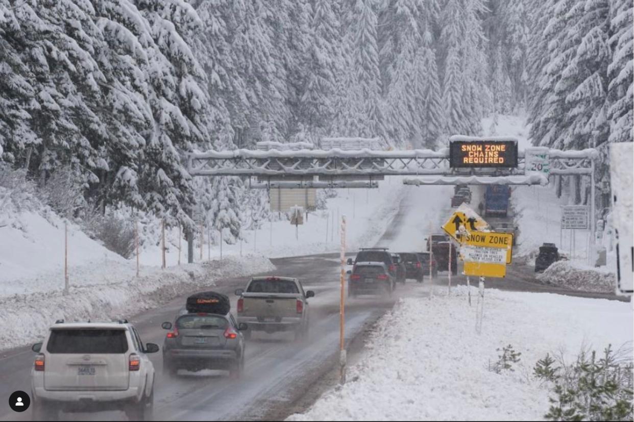 Snow is forecast to impact Oregon mountain passes.
