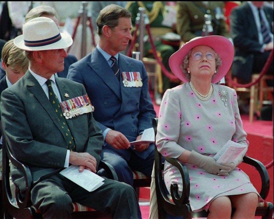 Philip and Elizabeth at 50th anniversary o VJ Day in London