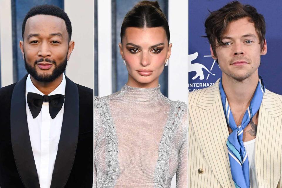 Karwai Tang/WireImage; Karwai Tang/WireImage; Stephane Cardinale - Corbis/Corbis via Getty From L: John Legend, Emily Ratajkowski, Harry Styles