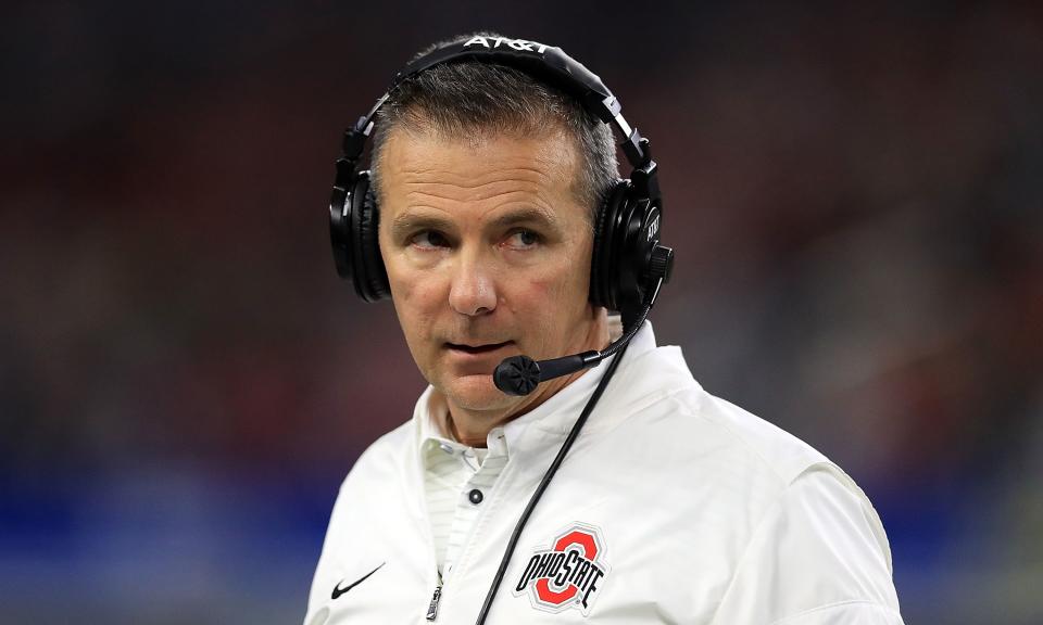 Ohio State football coach Urban Meyer looks on during a Buckeyes game. (Getty Images)