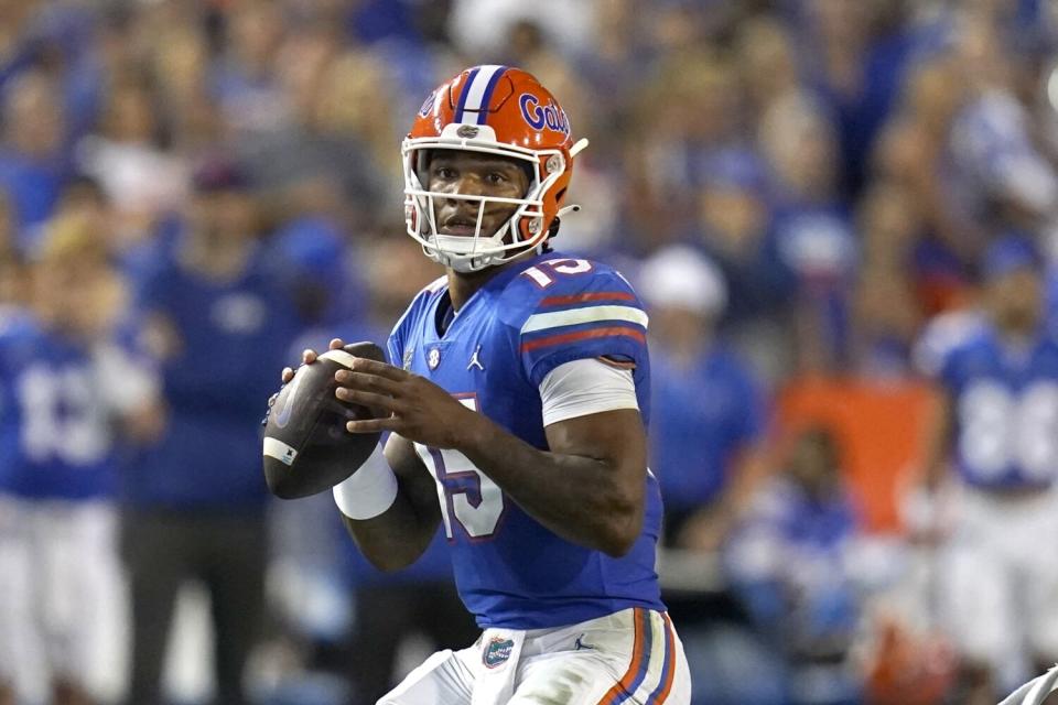 Florida quarterback Anthony Richardson looks for a receiver against South Florida on Sept. 17.