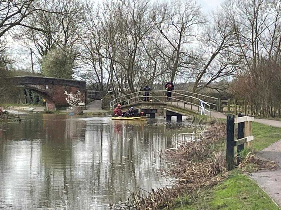 The search operation continues on the River Soar (Jacob King/PA Wire)