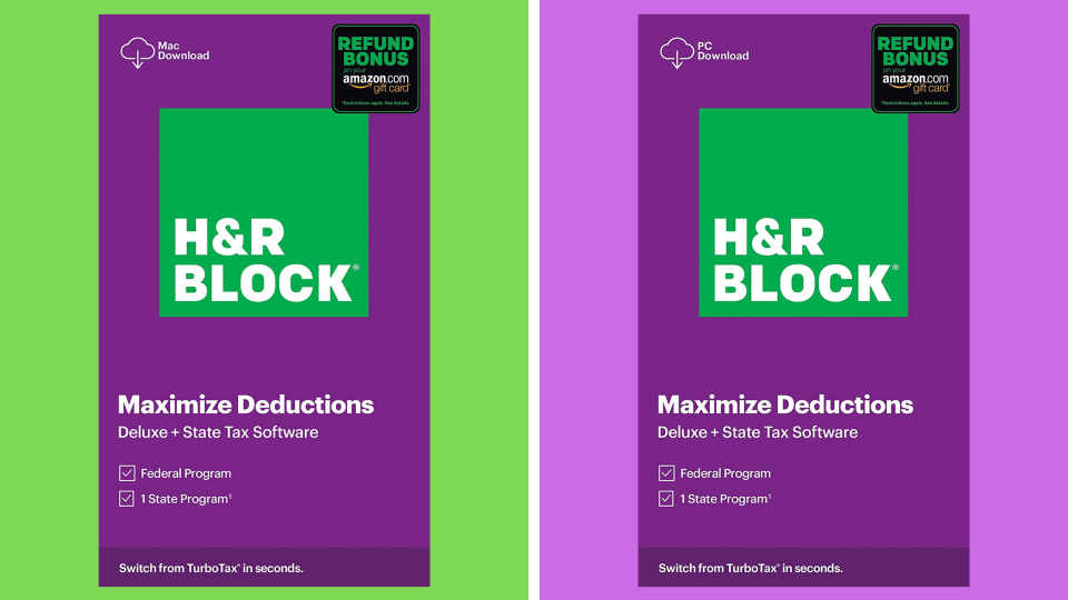 Save nearly 30 percent on H&R Block Deluxe 2020 (Federal & State). (Photo: Amazon)