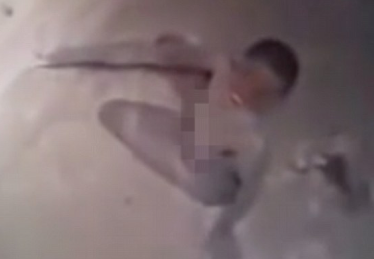 The woman was found chained to a wall inside a concrete pit. Photo: Mr Weirdo YouTube