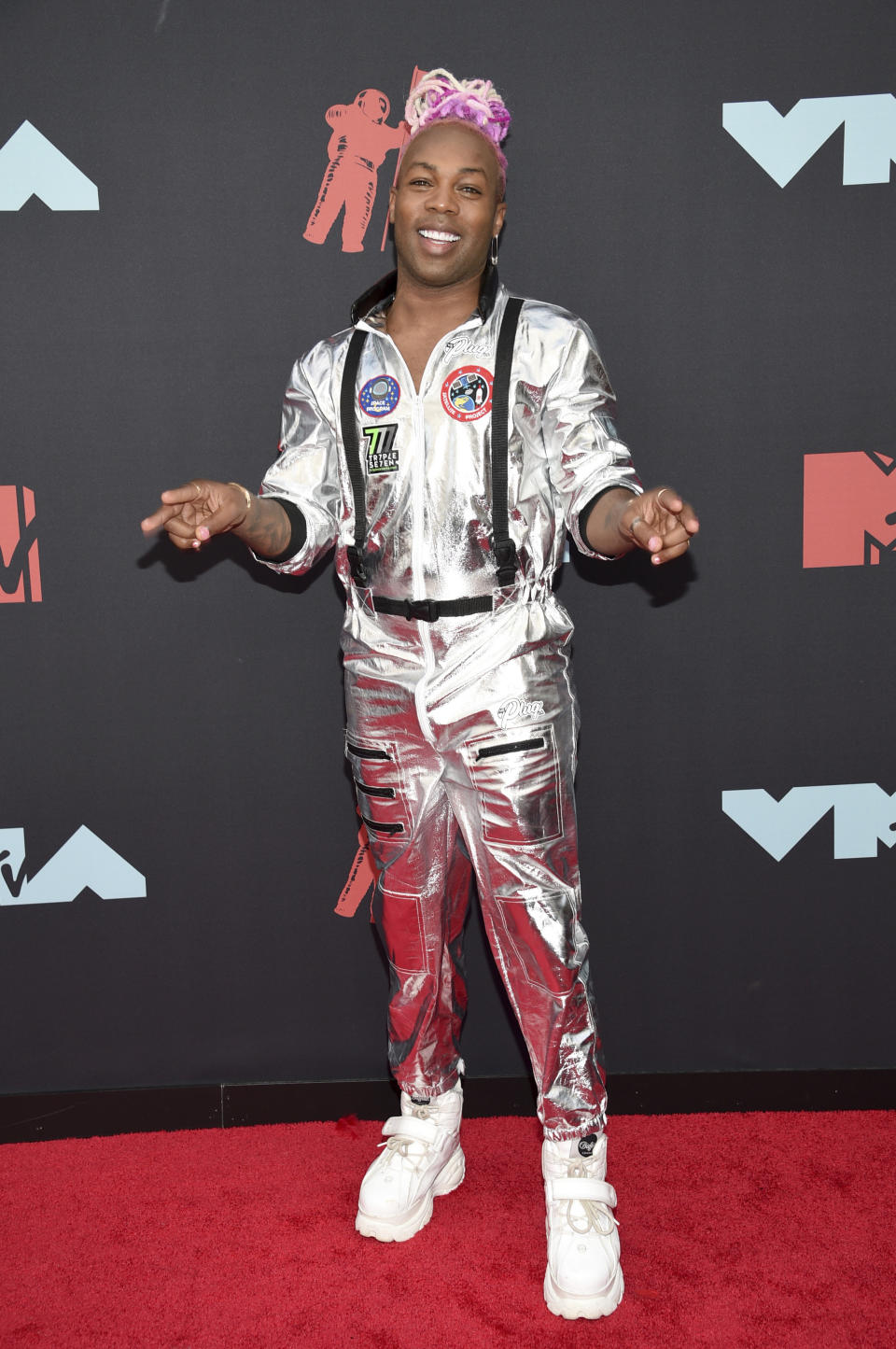 Todrick Hall arrives at the MTV Video Music Awards at the Prudential Center on Monday, Aug. 26, 2019, in Newark, N.J. (Photo by Evan Agostini/Invision/AP)