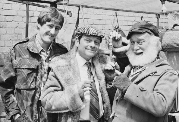 Nicholas Lyndhurst, David Jason and Buster Merryfield as Rodney Trotter, Derek 'Del Boy' Trotter and Uncle Albert