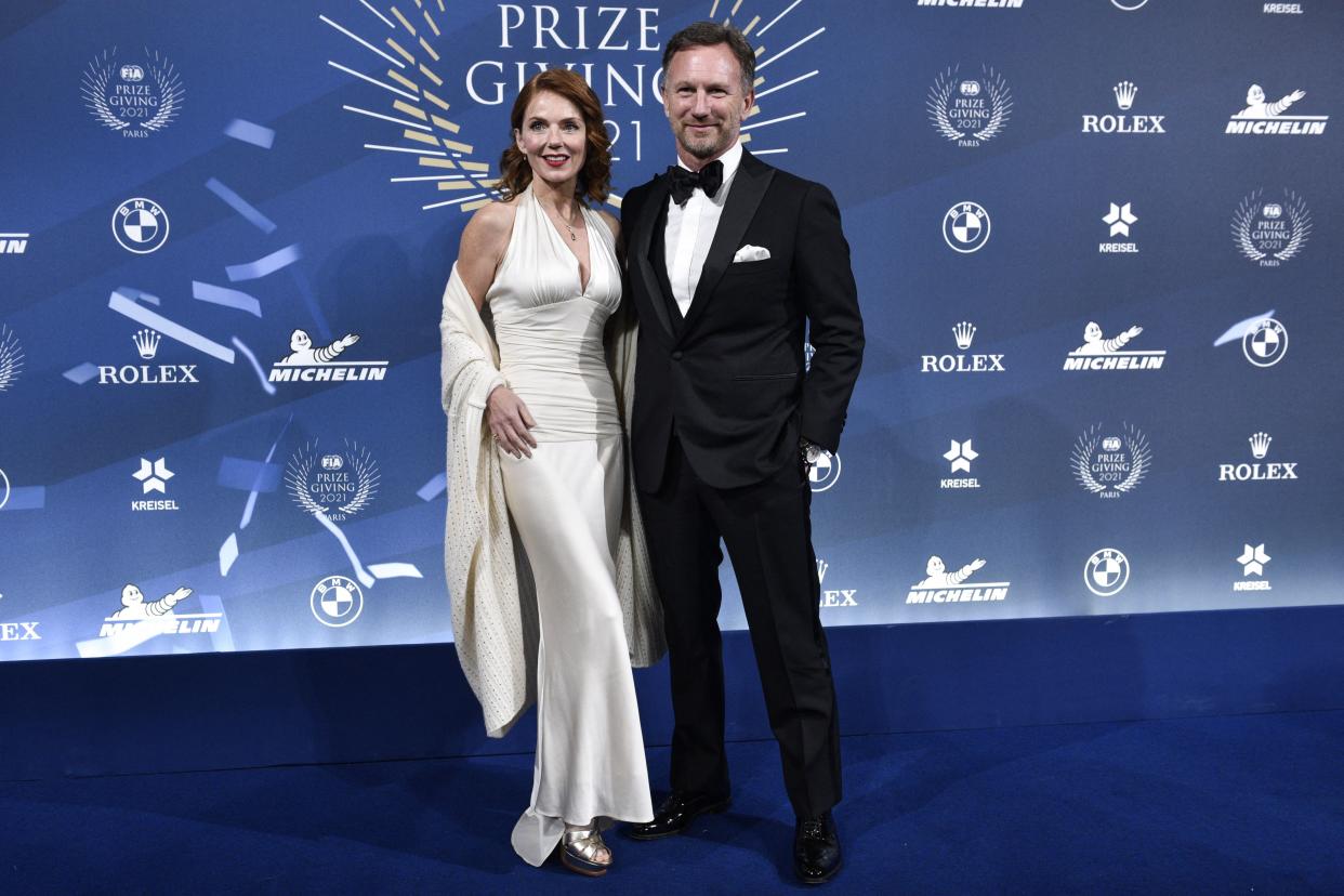 Geri and Christian Horner at the FIA Prize Giving 2021 gala in Paris in 2021