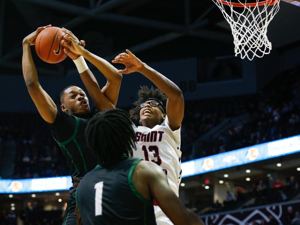 The Staley Falcons (Kansas City) took on the St. Rita Mustangs (Chicago) in the fifth place game of the Bass Pro Shops Tournament of Champions on Saturday.