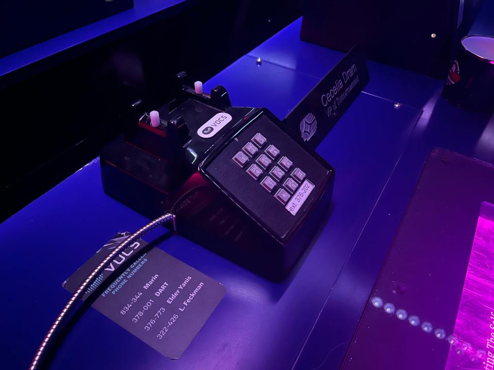 A telephone for one of the main characters in the mystery story.