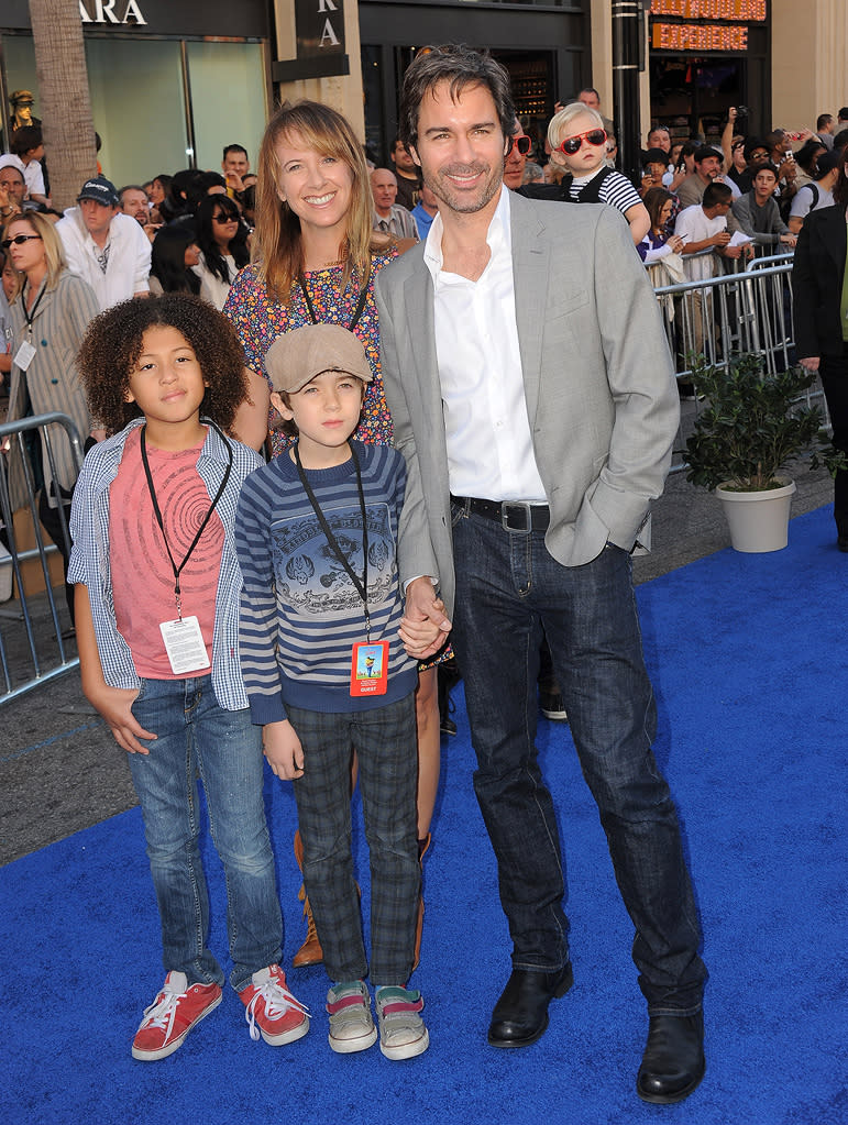 <a href="http://movies.yahoo.com/movie/contributor/1800021883" data-ylk="slk:Eric McCormack;elm:context_link;itc:0;sec:content-canvas" class="link ">Eric McCormack</a> and family attend the Los Angeles premiere of <a href="http://movies.yahoo.com/movie/1810080528/info" data-ylk="slk:Gnomeo & Juliet;elm:context_link;itc:0;sec:content-canvas" class="link ">Gnomeo & Juliet</a> on January 23, 2011.