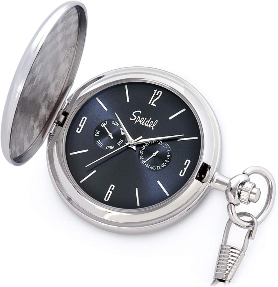 Speidel Classic Brushed Satin Engravable Pocket Watch best pocket watch