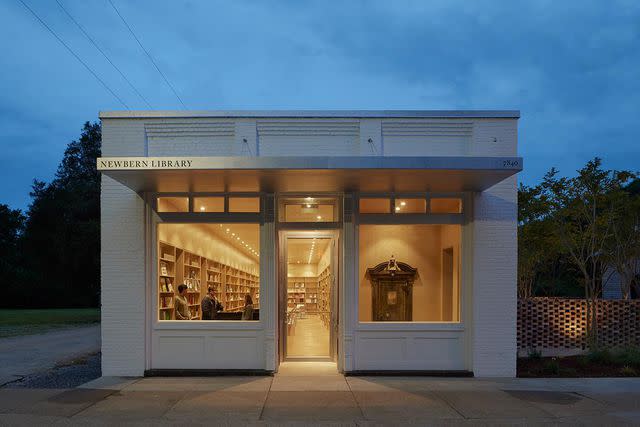 <p>Timothy Hursley</p> A former bank in downtown Newbern was turned into a library in 2015.