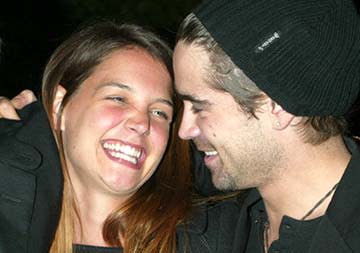 Katie Holmes and Colin Farrell at the New York premiere of 20th Century Fox's Phone Booth