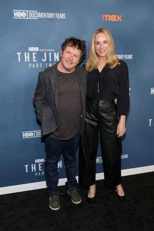 NEW YORK, NEW YORK - APRIL 18: (L-R) Michael J. Fox and Tracy Pollan attend HBO's "The Jinx - Part Two" New York Premiere at Hudson Yards on April 18, 2024 in New York City. (Photo by Dia Dipasupil/Getty Images)<p>Dia Dipasupil/Getty Images</p>